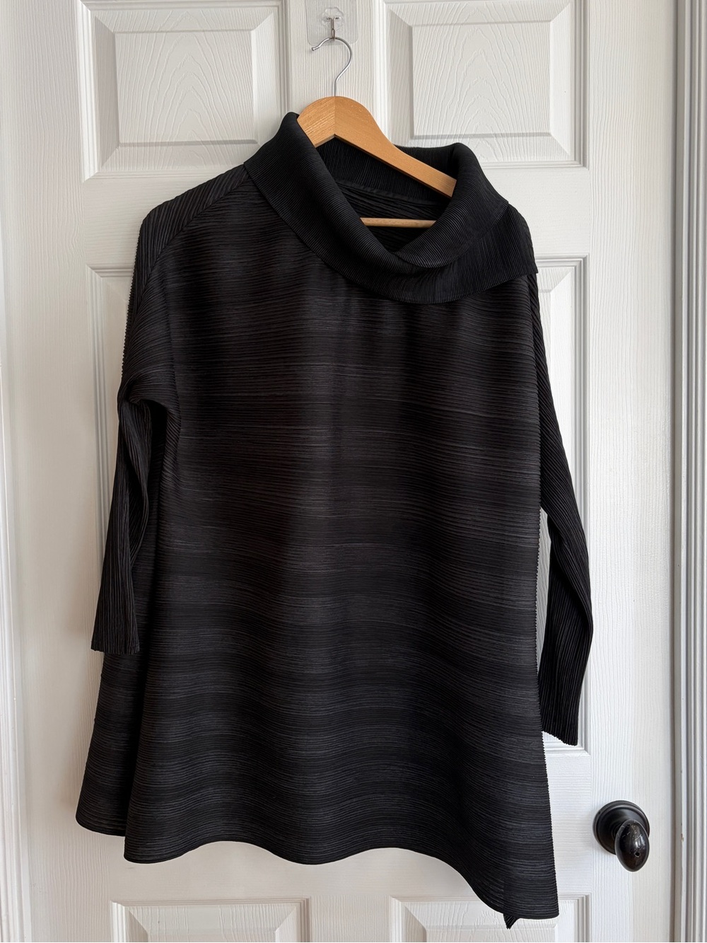 Pleated Turtleneck Avant Garde Mulberry Silk